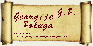 Georgije Poluga vizit kartica